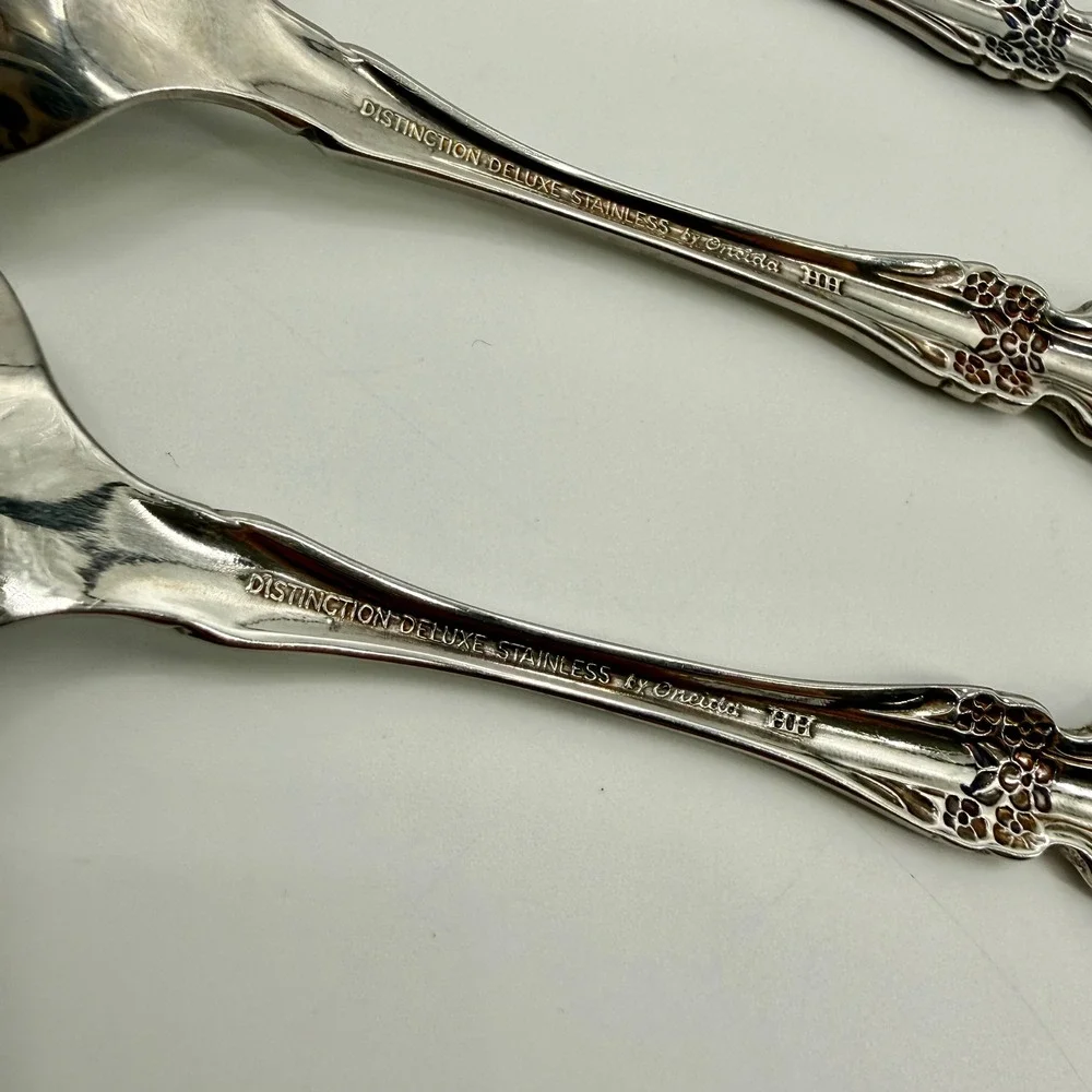 Oneida Distinction Deluxe Raphael Pattern Stainless Steel Set 8 Teaspoons 6